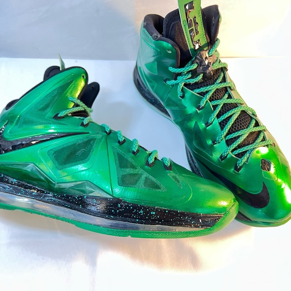 Nike LeBron James Shoes Sz 13.5 NikeID Diamond Collection Green - Picture 2 of 11